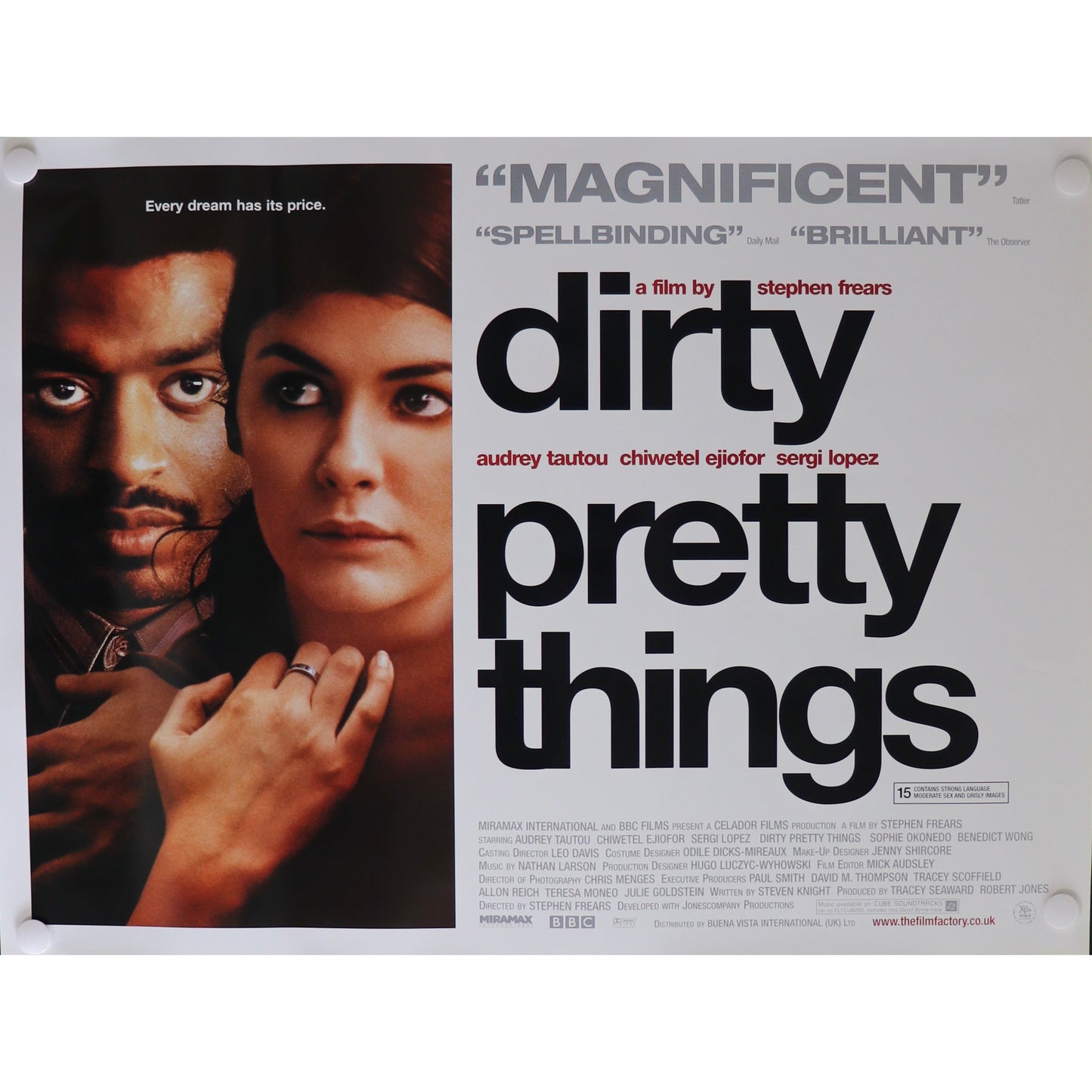 Dirty Pretty Things (2002) Posters, Prints, & Visual Artwork