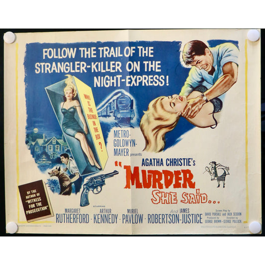 Murder She Said - Agatha Christie (1961) Film Poster