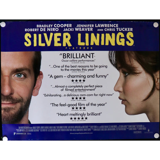 Protagonist (UK) Ltd Film Poster Silver Linings Playbook (2012) - Bradley Cooper, Jennifer Lawrence, Robert De Niro - Vintage, Original Film Poster, 30” x 40”