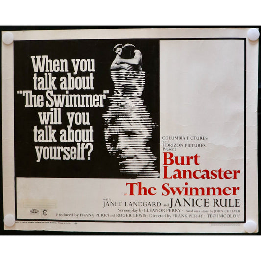 Protagonist (UK) Ltd Film Poster The Swimmer (1968) - Burt Lancaster - Original & Vintage Film Poster, 28” x 22”